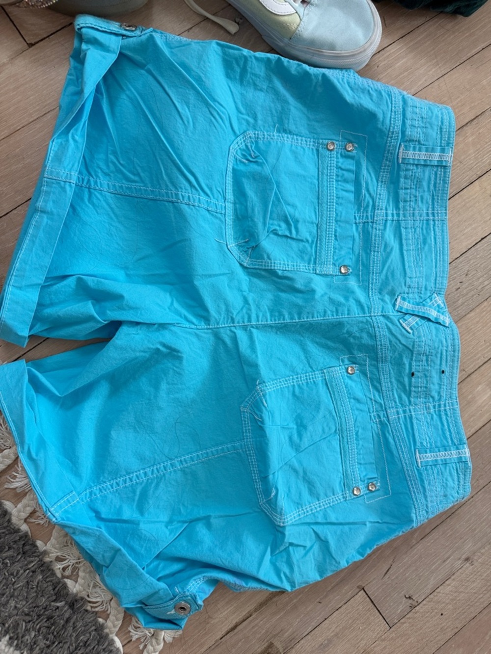 INC International Concepts Bright Turquoise Bermuda Shorts - Picture 2 of 3